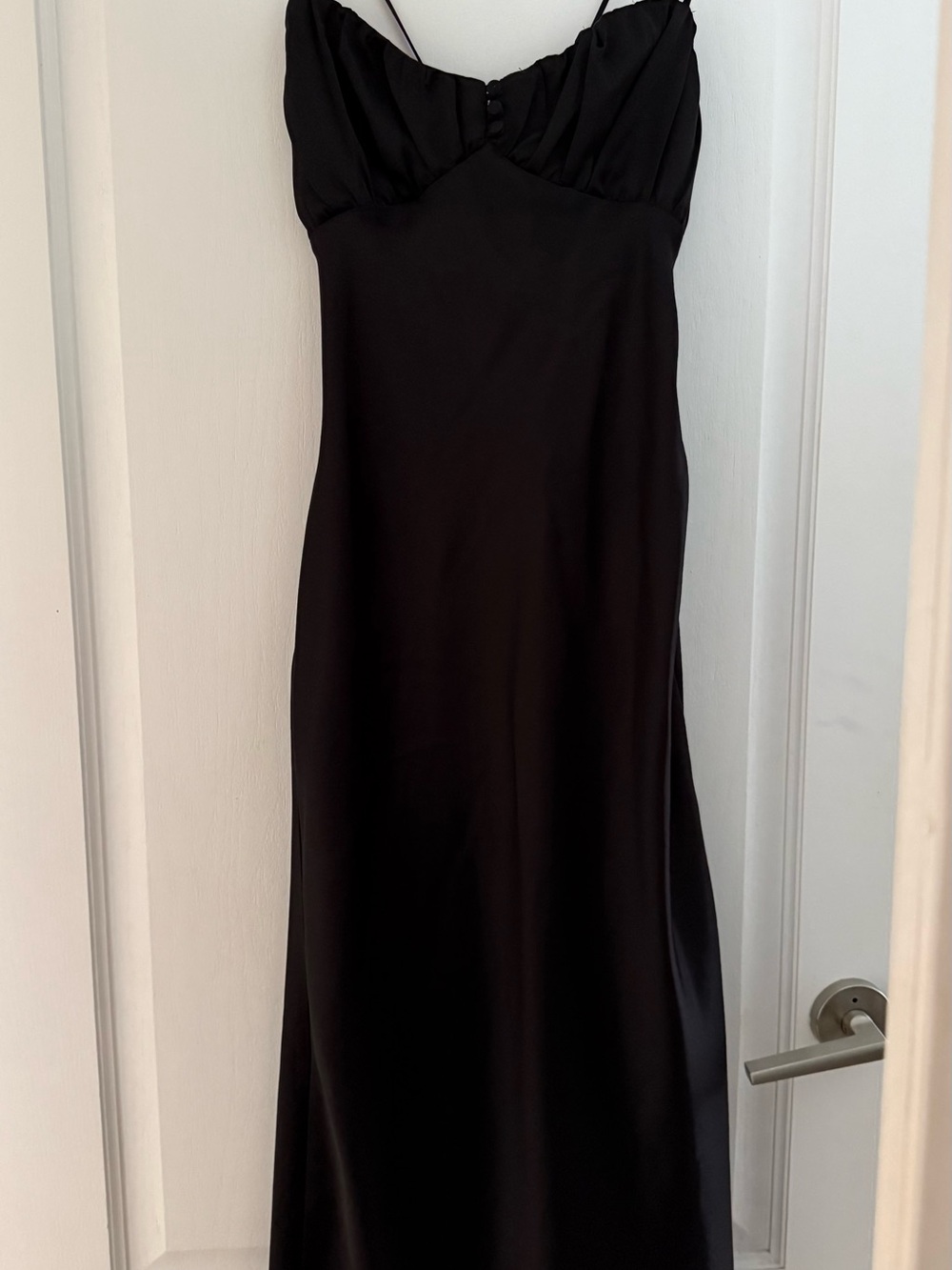 Zara Black Satin Slip Dress
